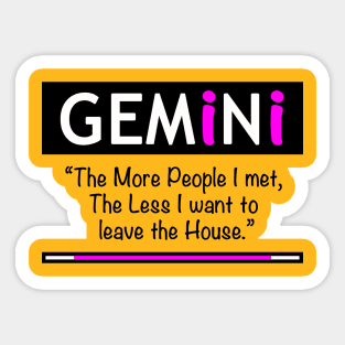 Gemini Quote 2 Sticker